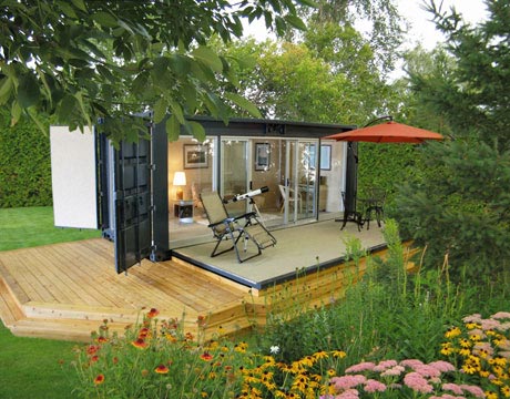Home made from a shipping container